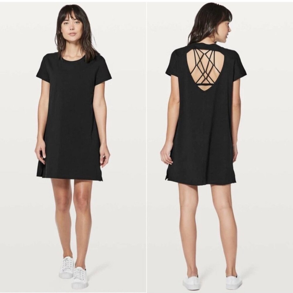 Lululemon Day Tripper Backless Dress|Black|